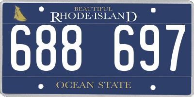 RI license plate 688697