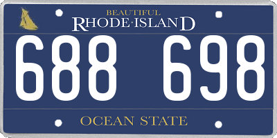RI license plate 688698