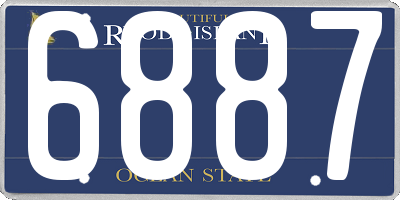 RI license plate 6887