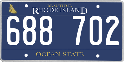 RI license plate 688702