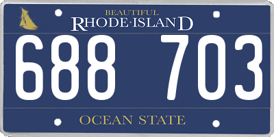 RI license plate 688703