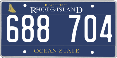 RI license plate 688704
