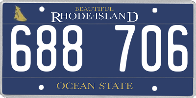 RI license plate 688706