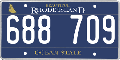 RI license plate 688709
