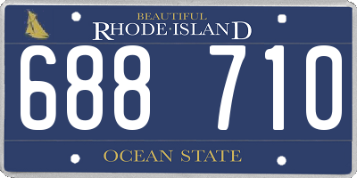 RI license plate 688710