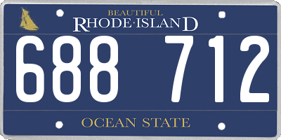 RI license plate 688712