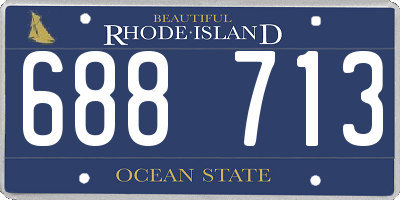 RI license plate 688713