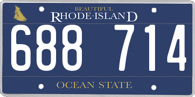 RI license plate 688714