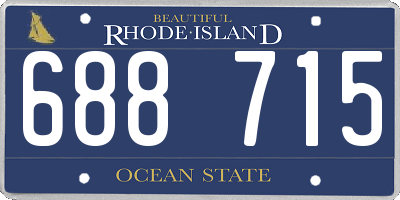 RI license plate 688715