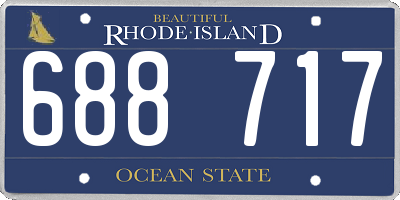 RI license plate 688717