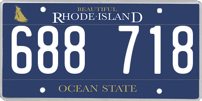 RI license plate 688718