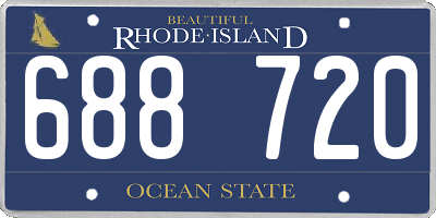 RI license plate 688720