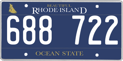 RI license plate 688722