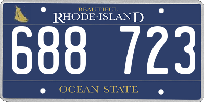RI license plate 688723