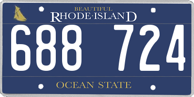 RI license plate 688724