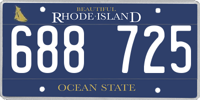 RI license plate 688725