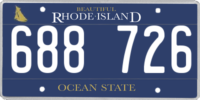 RI license plate 688726