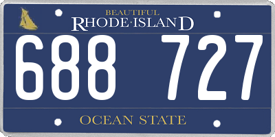 RI license plate 688727