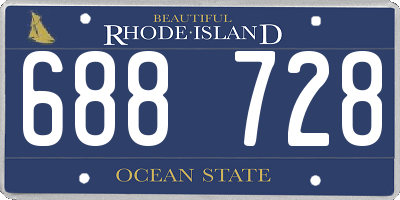 RI license plate 688728