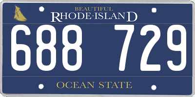 RI license plate 688729
