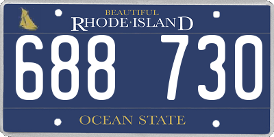 RI license plate 688730