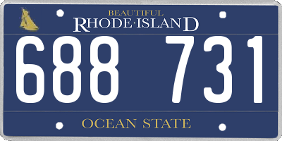 RI license plate 688731