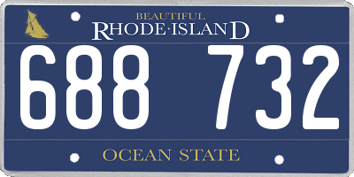 RI license plate 688732