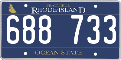 RI license plate 688733