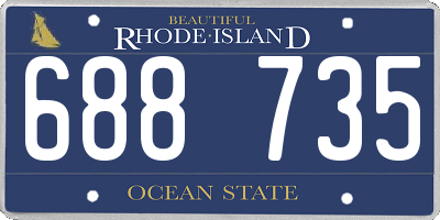 RI license plate 688735