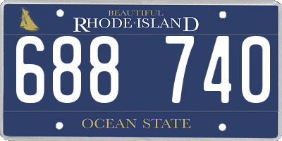 RI license plate 688740