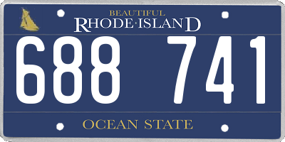RI license plate 688741