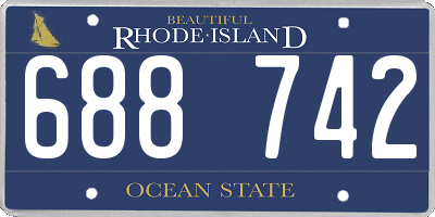 RI license plate 688742