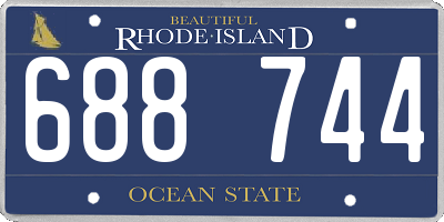 RI license plate 688744