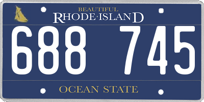RI license plate 688745