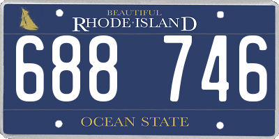 RI license plate 688746