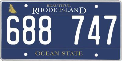 RI license plate 688747