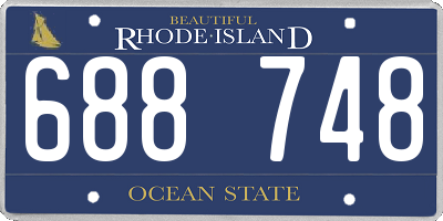 RI license plate 688748