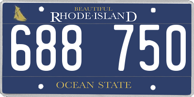 RI license plate 688750