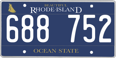 RI license plate 688752