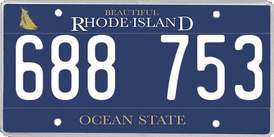 RI license plate 688753