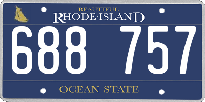 RI license plate 688757
