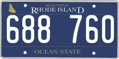 RI license plate 688760