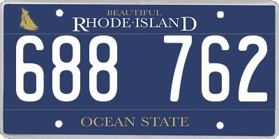 RI license plate 688762