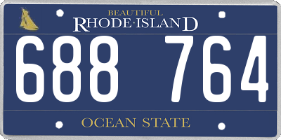 RI license plate 688764