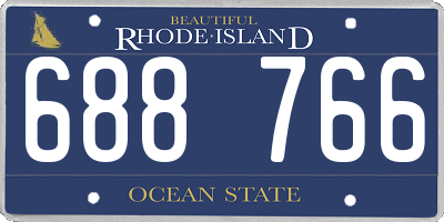 RI license plate 688766