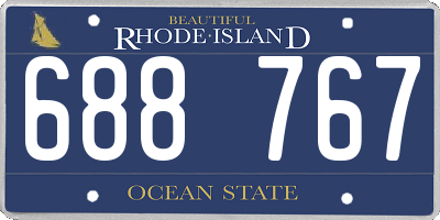 RI license plate 688767