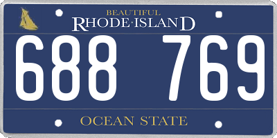 RI license plate 688769