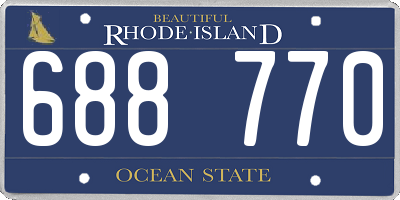 RI license plate 688770