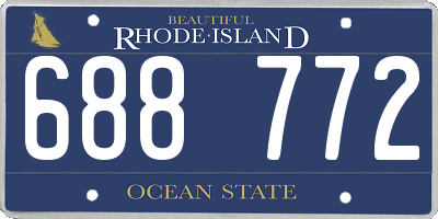 RI license plate 688772