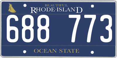 RI license plate 688773
